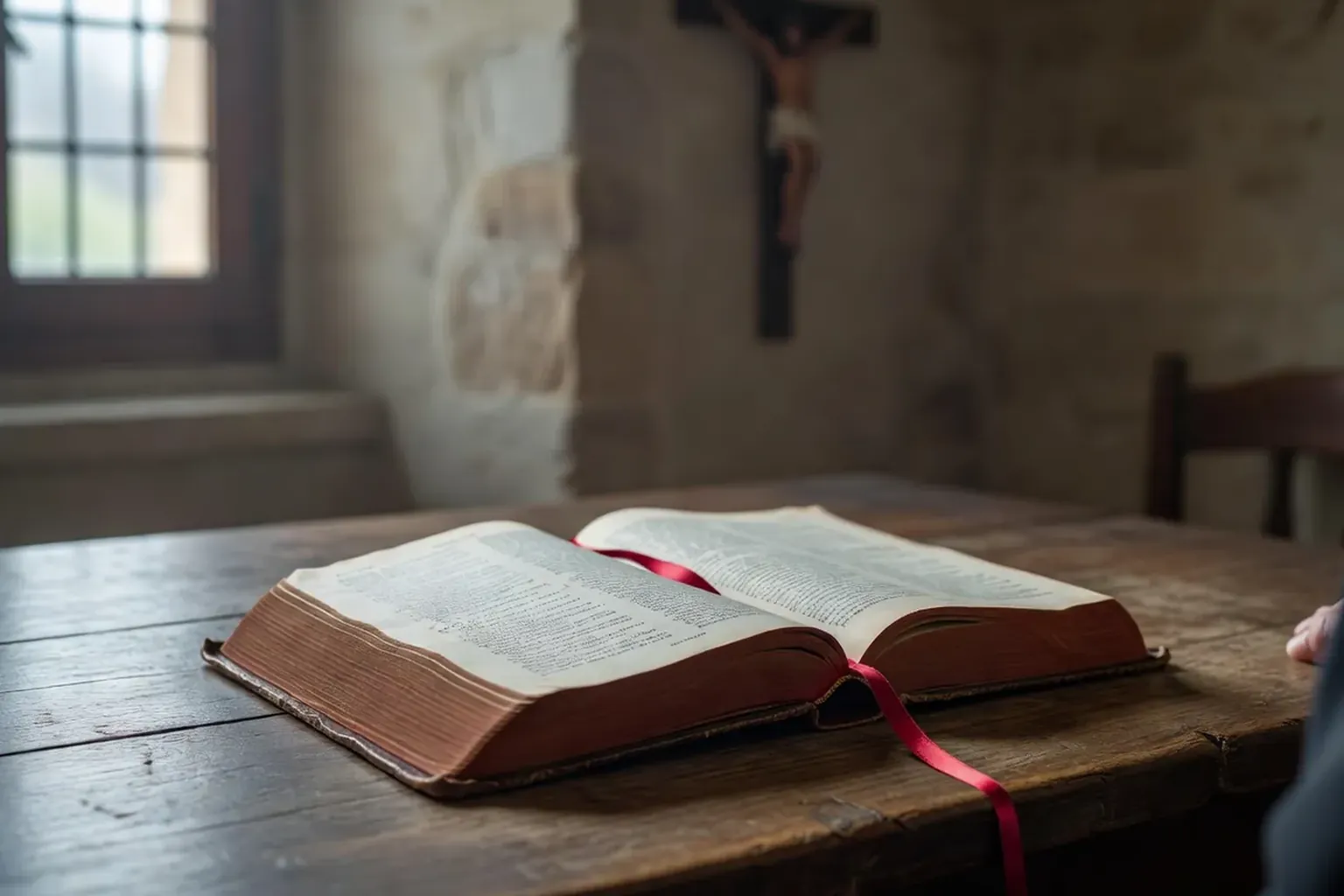 Cahier ouvert avec un stylo et une Bible — tenir un journal spirituel quotidien